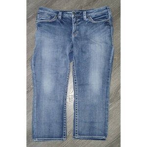 Women's Silver Jeans Co. Blue Suki Ankle & Cropped Jeans Size 20